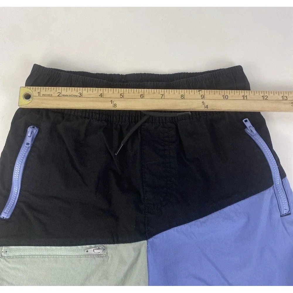 Wonder‎ Nation Swim Trunks Boys Size 8 Colorblock Mesh Lined Black Blue Kids